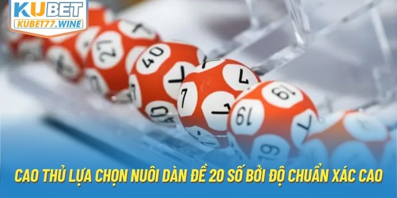 Cao thủ lựa chọn nuôi dàn đề 20 số bởi độ chuẩn xác cao