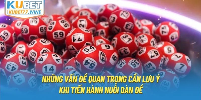 Những vấn đề quan trọng cần lưu ý khi tiến hành nuôi dàn đề